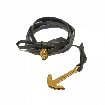 LEATHER ANCHOR 24k GOLD
