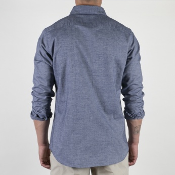 Camisa Venancio azul jaspeado