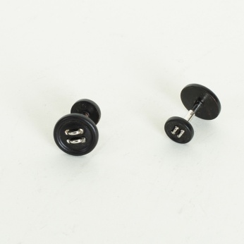 Gemelos botones negro