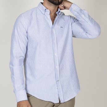 Camisa Isidro rayas celeste