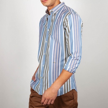 Camisa Isidro raya vertical multi