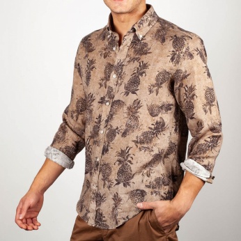 Camisa Isidro piña marrón