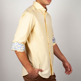 Camisa Magallanes amarillo puño piña