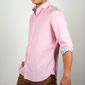 Camisa Magallanes rosa puño piña