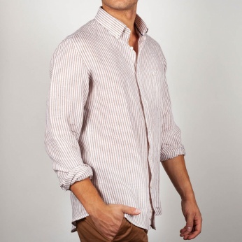 Camisa Severino rayas marrón