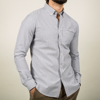 Camisa Saturnino rayas azul