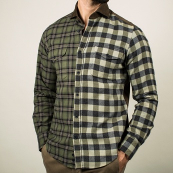 Camisa Verde Contraste Country