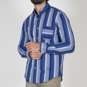 Camisa Severino vertical azul