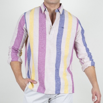 Camisa Hilario Franjas Verticales